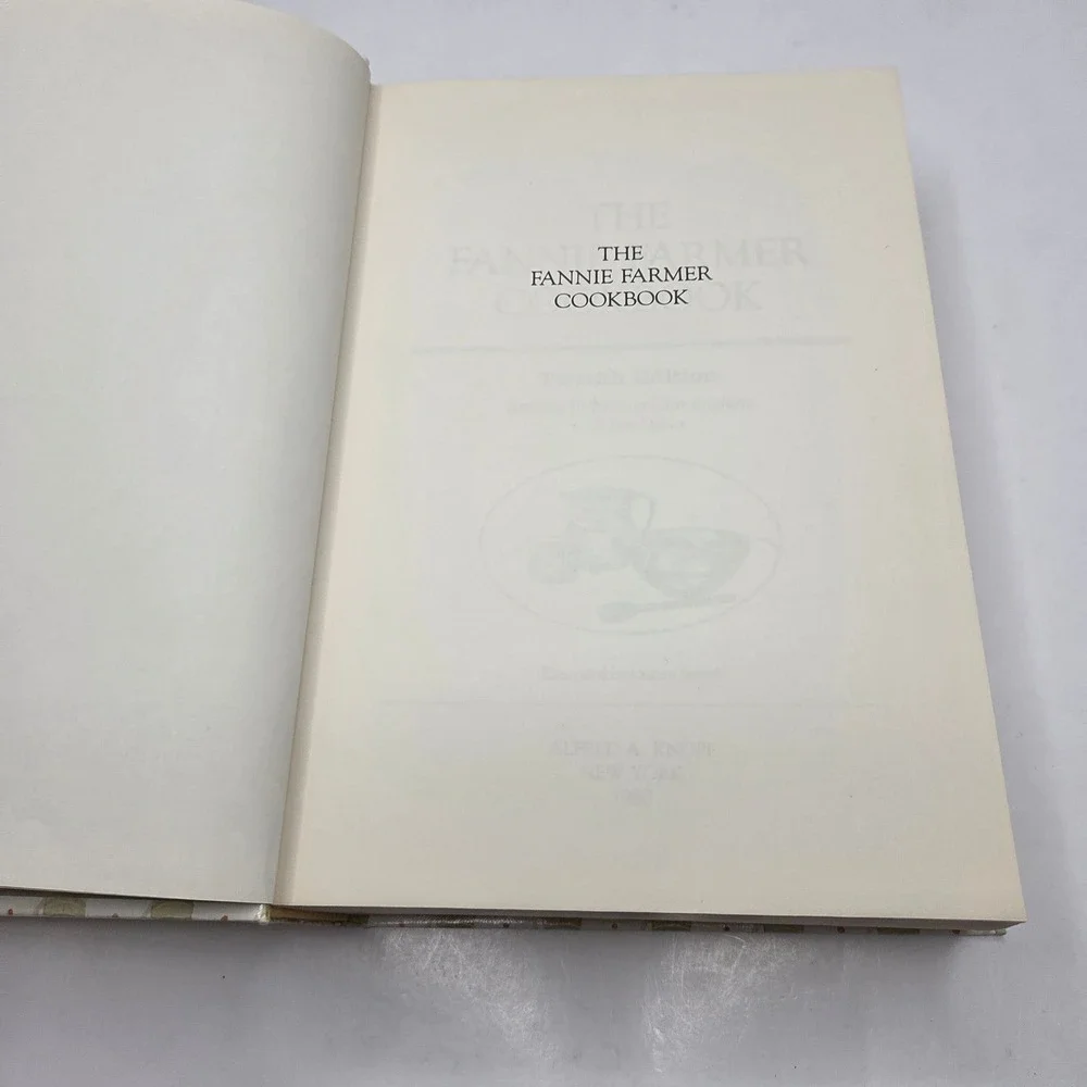 Fannie Farmer Cookbook 12th Ed 1980 Hardcover Cream Illustrated Vintage Classic